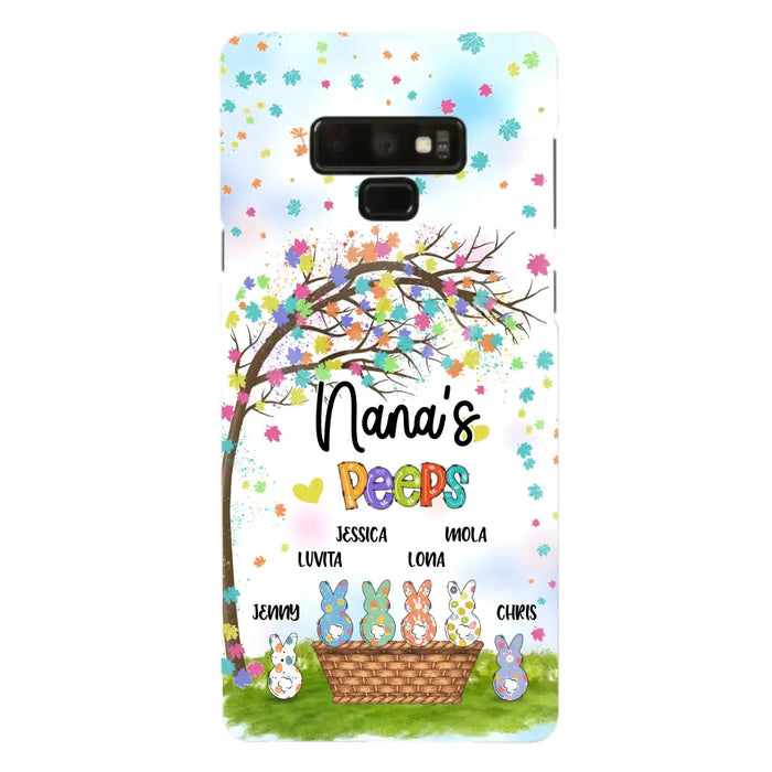 Custom Personalized Nana's Peeps Phone Case- Gift Idea For Easter Day - Upto 6 Bunnies - Nana's Peeps - Cases For iPhone & Samsung