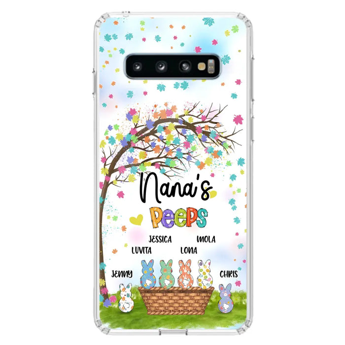 Custom Personalized Nana's Peeps Phone Case- Gift Idea For Easter Day - Upto 6 Bunnies - Nana's Peeps - Cases For iPhone & Samsung