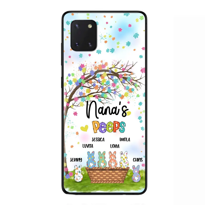 Custom Personalized Nana's Peeps Phone Case- Gift Idea For Easter Day - Upto 6 Bunnies - Nana's Peeps - Cases For iPhone & Samsung