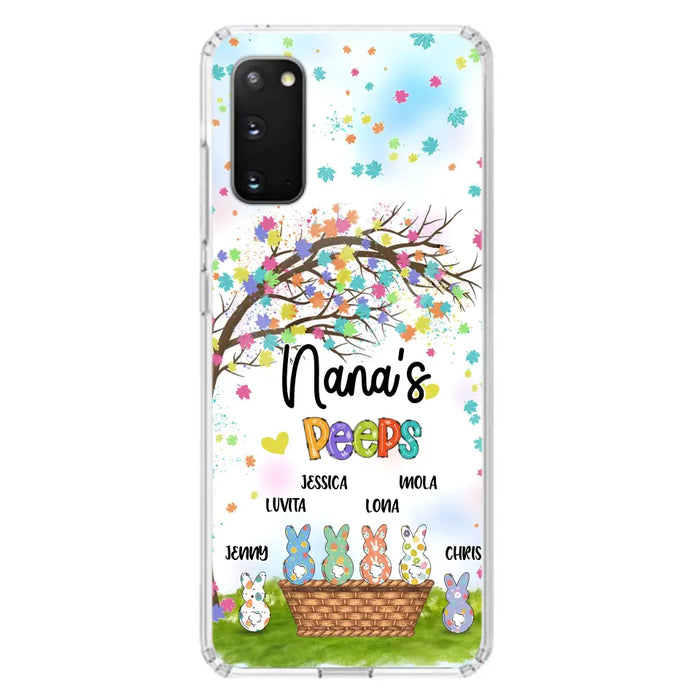 Custom Personalized Nana's Peeps Phone Case- Gift Idea For Easter Day - Upto 6 Bunnies - Nana's Peeps - Cases For iPhone & Samsung