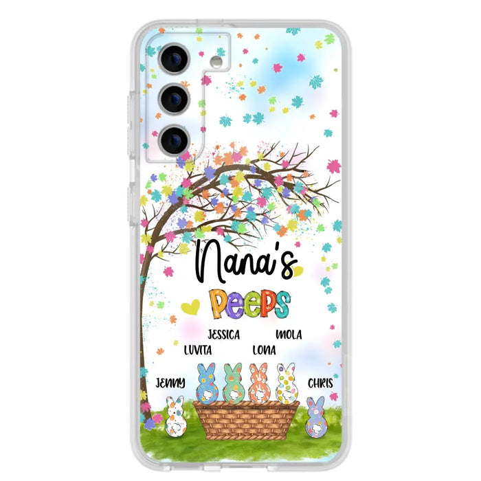 Custom Personalized Nana's Peeps Phone Case- Gift Idea For Easter Day - Upto 6 Bunnies - Nana's Peeps - Cases For iPhone & Samsung