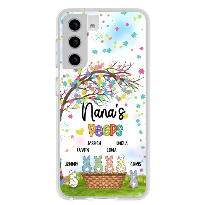 Custom Personalized Nana's Peeps Phone Case- Gift Idea For Easter Day - Upto 6 Bunnies - Nana's Peeps - Cases For iPhone & Samsung