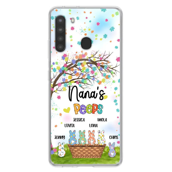 Custom Personalized Nana's Peeps Phone Case- Gift Idea For Easter Day - Upto 6 Bunnies - Nana's Peeps - Cases For iPhone & Samsung