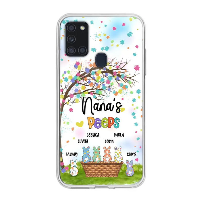 Custom Personalized Nana's Peeps Phone Case- Gift Idea For Easter Day - Upto 6 Bunnies - Nana's Peeps - Cases For iPhone & Samsung