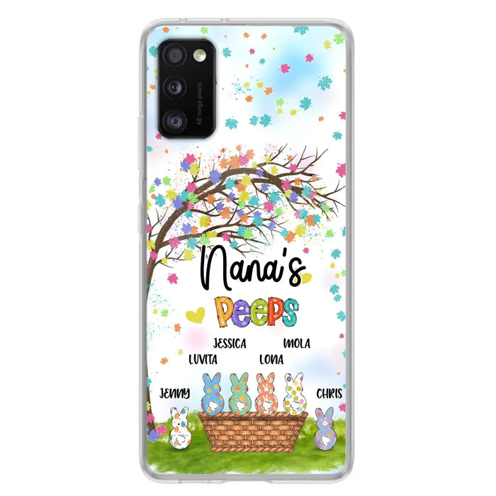 Custom Personalized Nana's Peeps Phone Case- Gift Idea For Easter Day - Upto 6 Bunnies - Nana's Peeps - Cases For iPhone & Samsung