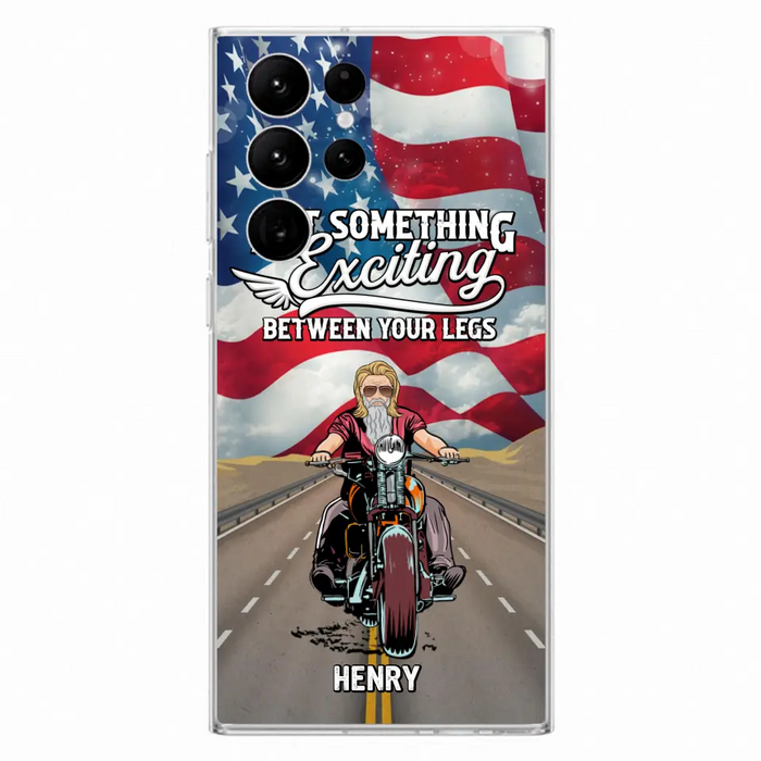 Custom Personalized Biker Phone Case - Gift Idea For Biker/Independence Day - Put Something Exciting Between Your Legs - Case For iPhone/Samsung