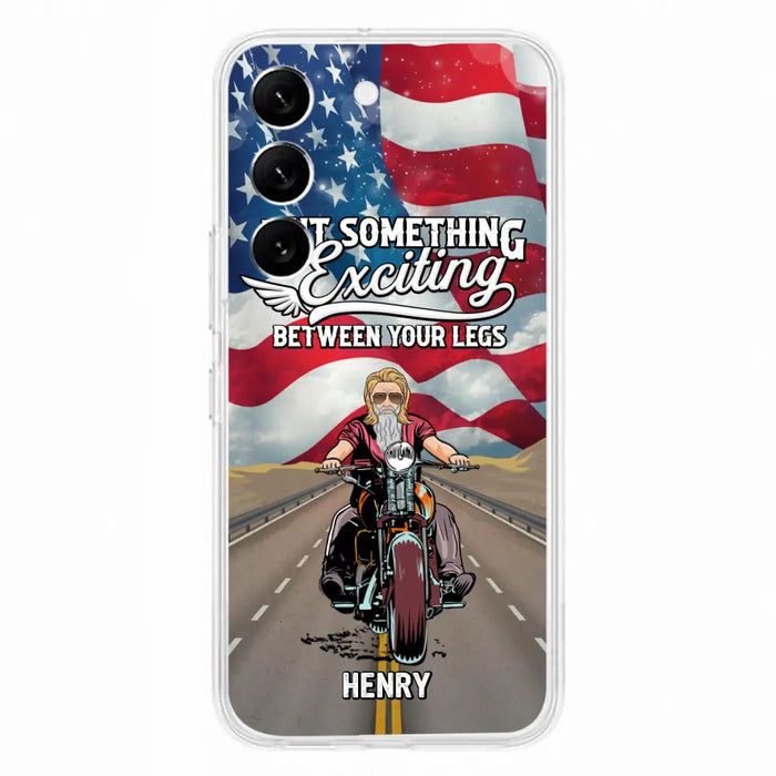 Custom Personalized Biker Phone Case - Gift Idea For Biker/Independence Day - Put Something Exciting Between Your Legs - Case For iPhone/Samsung