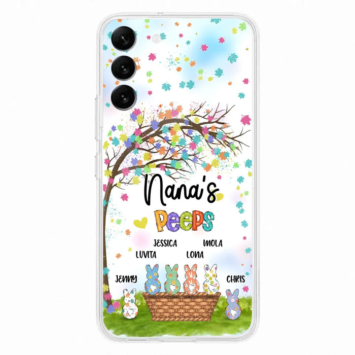 Custom Personalized Nana's Peeps Phone Case- Gift Idea For Easter Day - Upto 6 Bunnies - Nana's Peeps - Cases For iPhone & Samsung