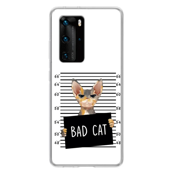 Custom Personalized Bad Cat Phone Case - Upto 2 Cats - Gift Idea For Cat Lover - Yes, We're Aware Of How Obnoxious - Case For Xiaomi, Oppo And Huawei