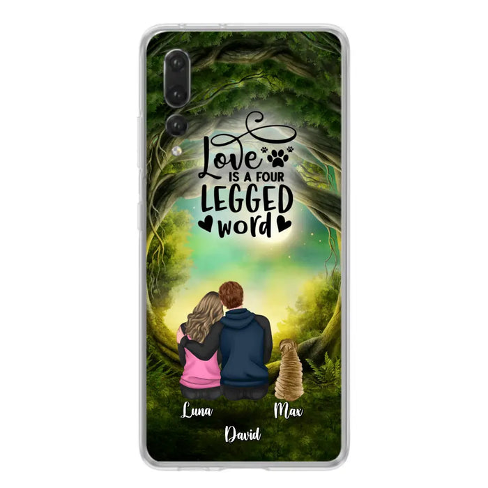 Custom Personalized Couple And Dogs Phone Case - Couple With Upto 5 Dogs - Gift Idea For Couple/Dog Lover - Case For Xiaomi/Huawei/Oppo