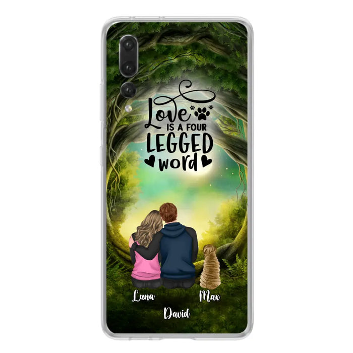 Custom Personalized Couple And Dogs Phone Case - Couple With Upto 5 Dogs - Gift Idea For Couple/Dog Lover - Case For Xiaomi/Huawei/Oppo