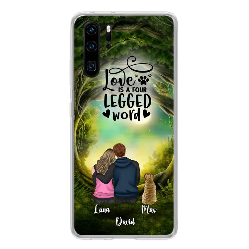 Personalized Couple And Dogs Phone Case - Couple With Up to 5 Dogs - Gift Idea For Couple/Dog Lover - Case For Xiaomi/Huawei/Oppo