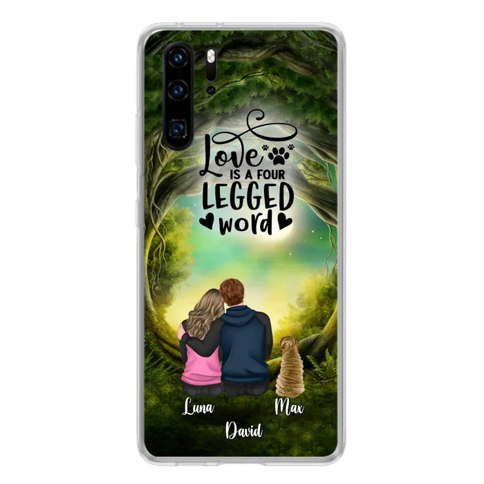 Custom Personalized Couple And Dogs Phone Case - Couple With Upto 5 Dogs - Gift Idea For Couple/Dog Lover - Case For Xiaomi/Huawei/Oppo