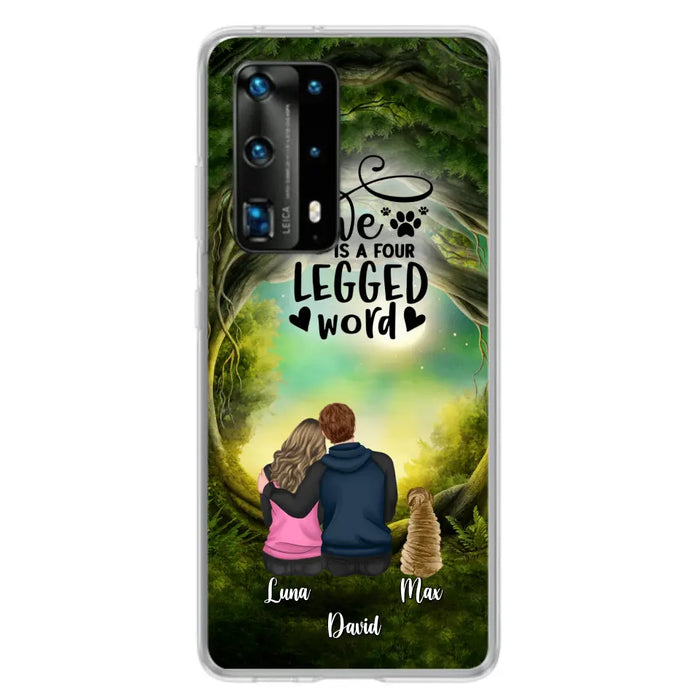 Custom Personalized Couple And Dogs Phone Case - Couple With Upto 5 Dogs - Gift Idea For Couple/Dog Lover - Case For Xiaomi/Huawei/Oppo