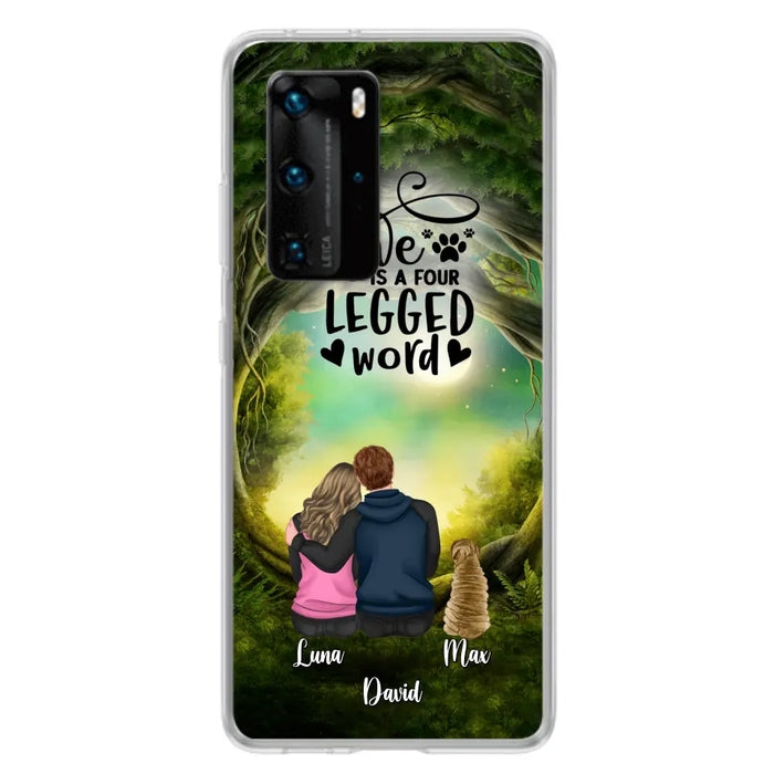 Custom Personalized Couple And Dogs Phone Case - Couple With Upto 5 Dogs - Gift Idea For Couple/Dog Lover - Case For Xiaomi/Huawei/Oppo