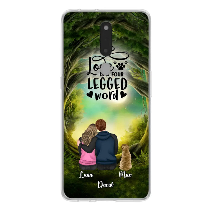 Custom Personalized Couple And Dogs Phone Case - Couple With Upto 5 Dogs - Gift Idea For Couple/Dog Lover - Case For Xiaomi/Huawei/Oppo