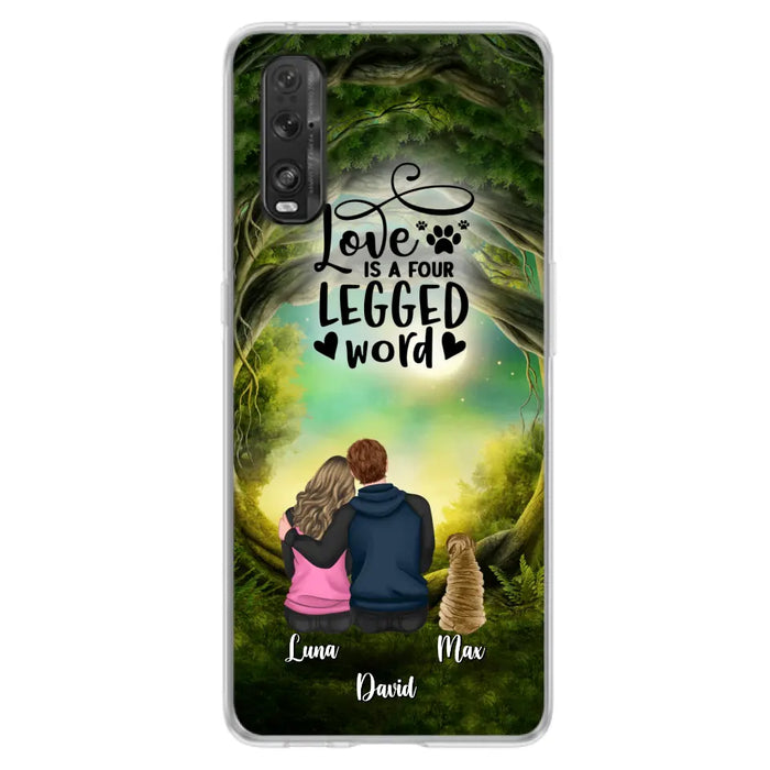 Custom Personalized Couple And Dogs Phone Case - Couple With Upto 5 Dogs - Gift Idea For Couple/Dog Lover - Case For Xiaomi/Huawei/Oppo