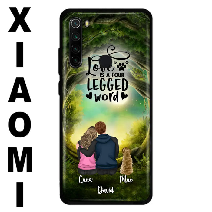 Custom Personalized Couple And Dogs Phone Case - Couple With Upto 5 Dogs - Gift Idea For Couple/Dog Lover - Case For Xiaomi/Huawei/Oppo