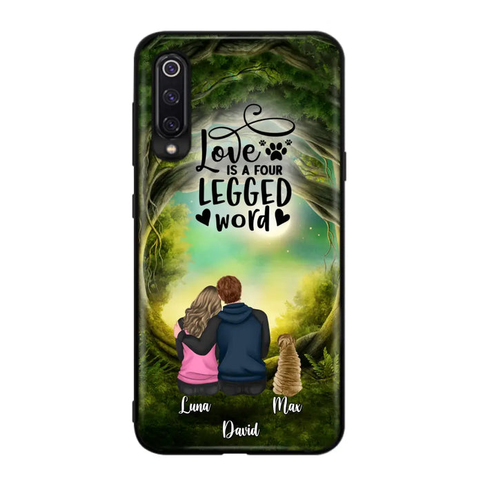 Custom Personalized Couple And Dogs Phone Case - Couple With Upto 5 Dogs - Gift Idea For Couple/Dog Lover - Case For Xiaomi/Huawei/Oppo