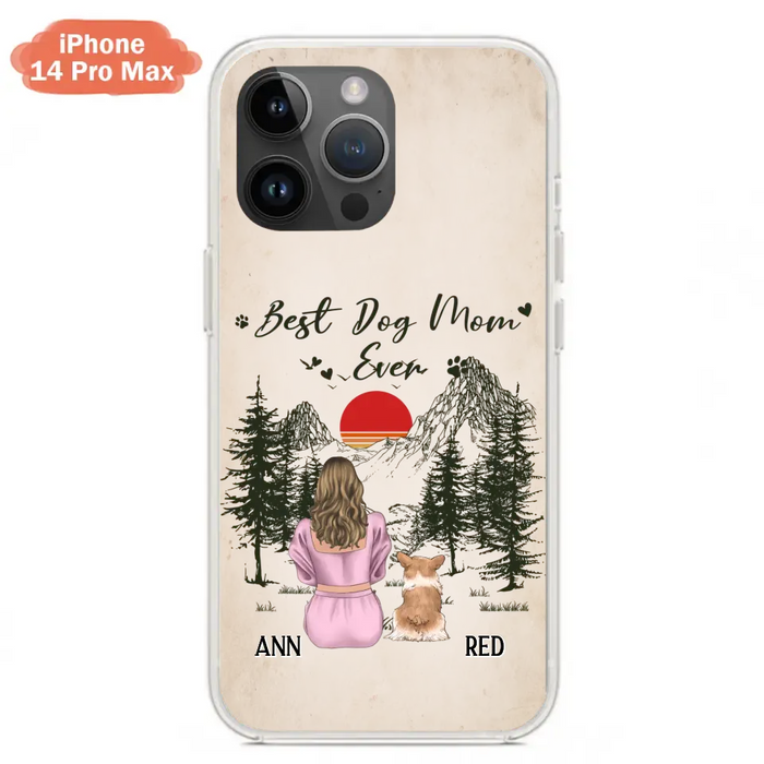 Custom Personalized Dog Mom Phone Case - Upto 4 Dogs - Mother's Day Gift Idea Dog Lovers - Best Dog Mom Ever - Case For iPhone/Samsung