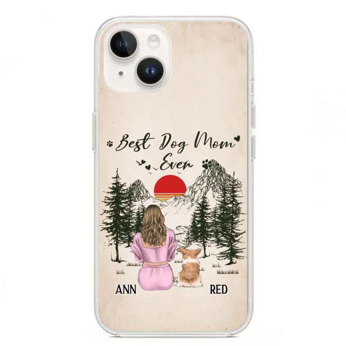 Custom Personalized Dog Mom Phone Case - Upto 4 Dogs - Mother's Day Gift Idea Dog Lovers - Best Dog Mom Ever - Case For iPhone/Samsung