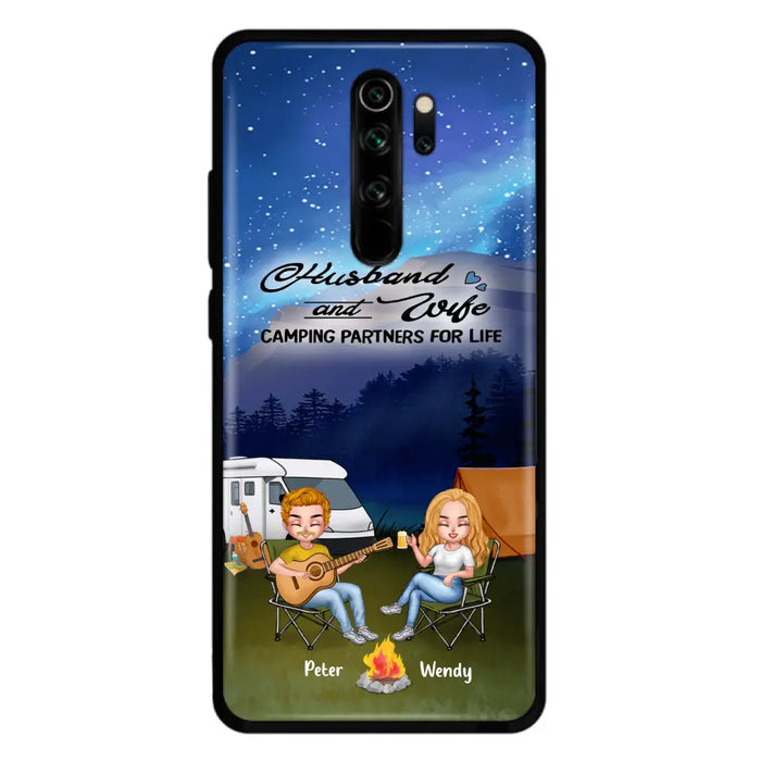 Custom Personalized Guitar Camping Phone Case - Case for Huawei/ Xiaomi/ Oppo - Gift for Camping Lovers with up to 2 Dogs