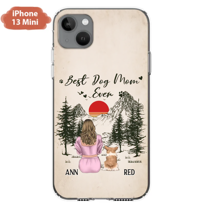 Custom Personalized Dog Mom Phone Case - Upto 4 Dogs - Mother's Day Gift Idea Dog Lovers - Best Dog Mom Ever - Case For iPhone/Samsung