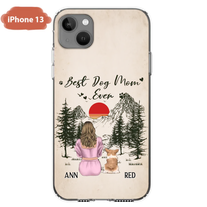 Custom Personalized Dog Mom Phone Case - Upto 4 Dogs - Mother's Day Gift Idea Dog Lovers - Best Dog Mom Ever - Case For iPhone/Samsung