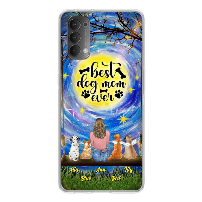 Custom Personalized Dog Mom Phone Case - Upto 4 Dogs - Gift Idea For Dog Lovers - I Love You To the Moon And Back - Case For Xiaomi/Huawei/Oppo