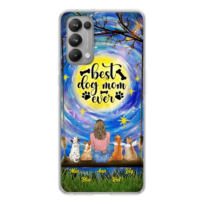 Custom Personalized Dog Mom Phone Case - Upto 4 Dogs - Gift Idea For Dog Lovers - I Love You To the Moon And Back - Case For Xiaomi/Huawei/Oppo