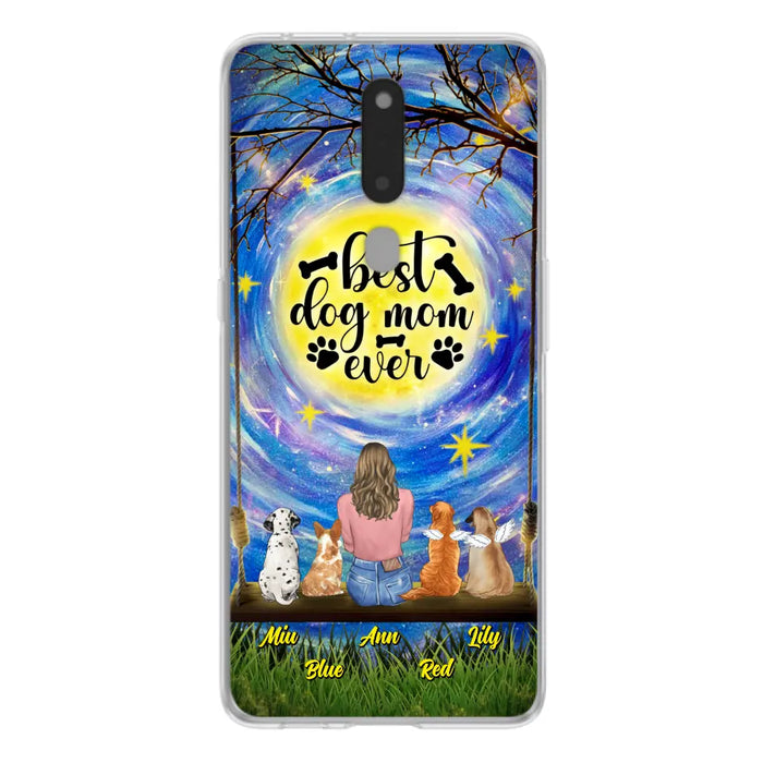 Custom Personalized Dog Mom Phone Case - Upto 4 Dogs - Gift Idea For Dog Lovers - I Love You To the Moon And Back - Case For Xiaomi/Huawei/Oppo