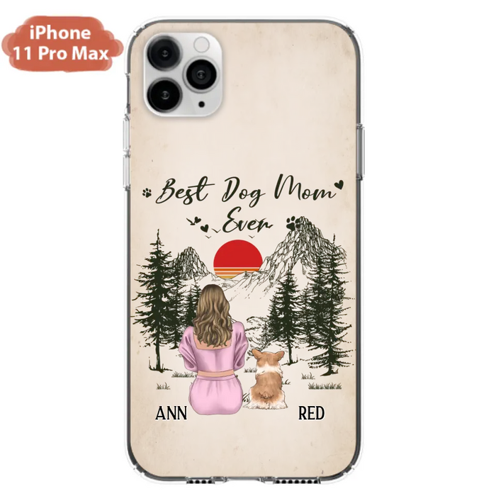 Custom Personalized Dog Mom Phone Case - Upto 4 Dogs - Mother's Day Gift Idea Dog Lovers - Best Dog Mom Ever - Case For iPhone/Samsung