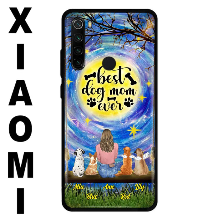 Custom Personalized Dog Mom Phone Case - Upto 4 Dogs - Gift Idea For Dog Lovers - I Love You To the Moon And Back - Case For Xiaomi/Huawei/Oppo