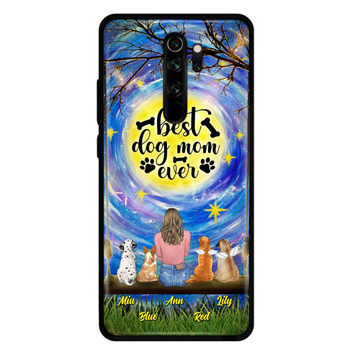 Custom Personalized Dog Mom Phone Case - Upto 4 Dogs - Gift Idea For Dog Lovers - I Love You To the Moon And Back - Case For Xiaomi/Huawei/Oppo