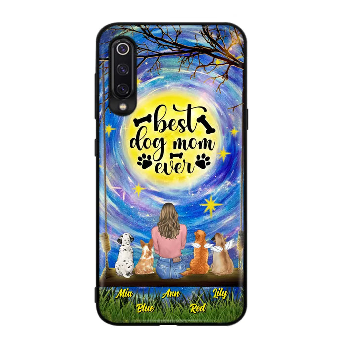 Custom Personalized Dog Mom Phone Case - Upto 4 Dogs - Gift Idea For Dog Lovers - I Love You To the Moon And Back - Case For Xiaomi/Huawei/Oppo