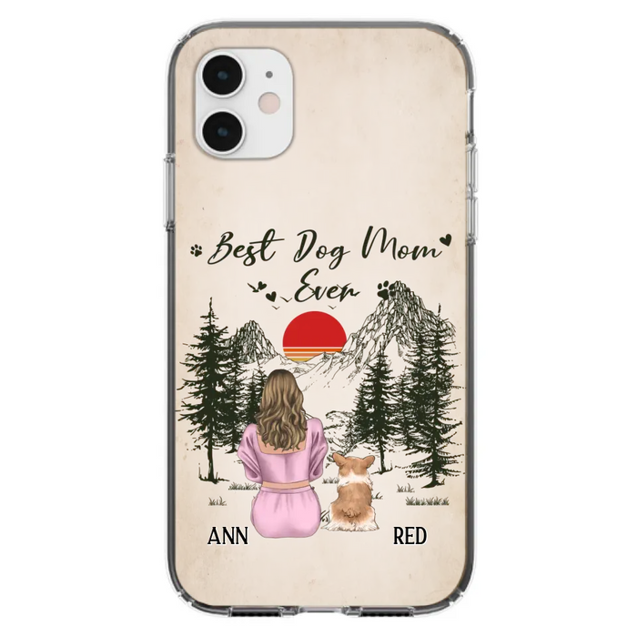 Custom Personalized Dog Mom Phone Case - Upto 4 Dogs - Mother's Day Gift Idea Dog Lovers - Best Dog Mom Ever - Case For iPhone/Samsung