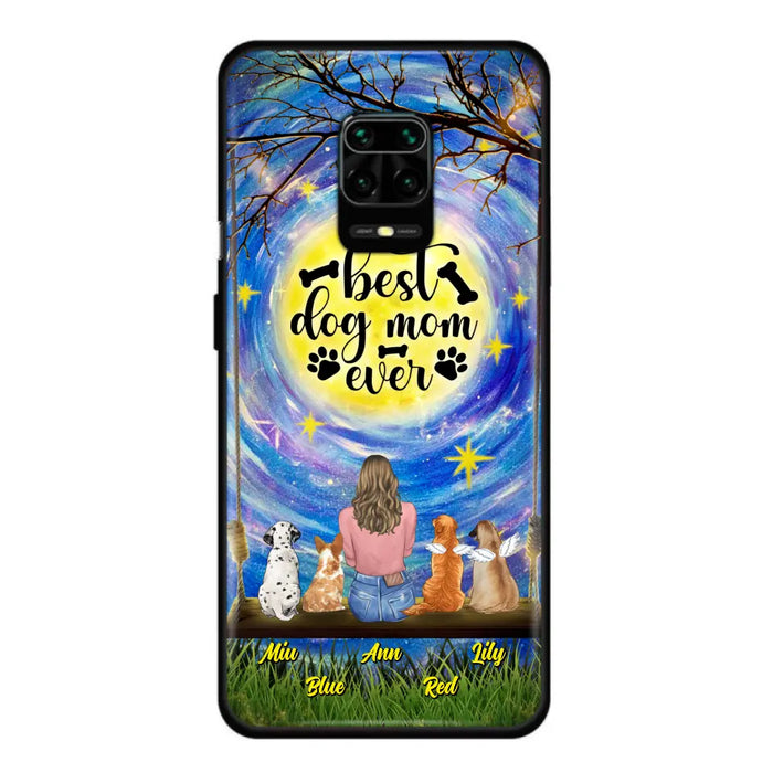 Custom Personalized Dog Mom Phone Case - Upto 4 Dogs - Gift Idea For Dog Lovers - I Love You To the Moon And Back - Case For Xiaomi/Huawei/Oppo