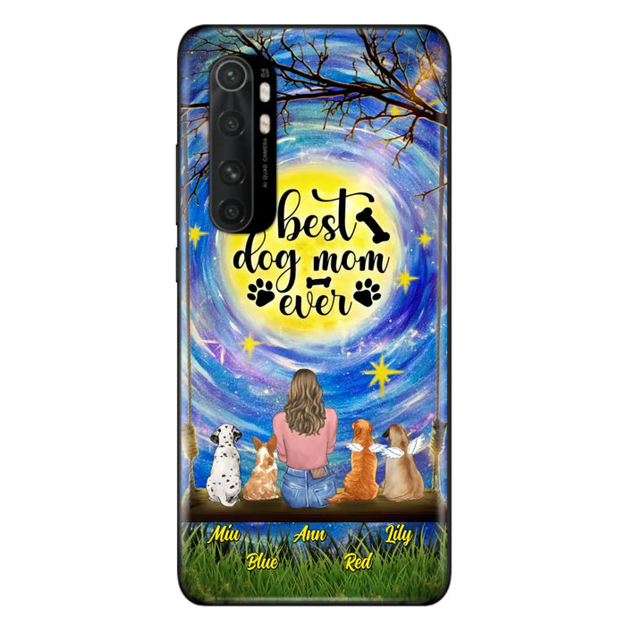 Custom Personalized Dog Mom Phone Case - Upto 4 Dogs - Gift Idea For Dog Lovers - I Love You To the Moon And Back - Case For Xiaomi/Huawei/Oppo