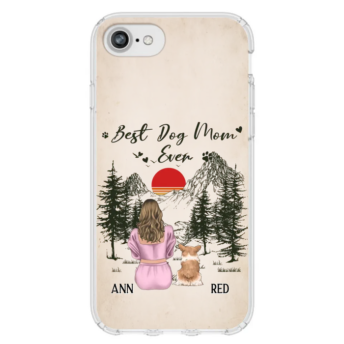 Custom Personalized Dog Mom Phone Case - Upto 4 Dogs - Mother's Day Gift Idea Dog Lovers - Best Dog Mom Ever - Case For iPhone/Samsung