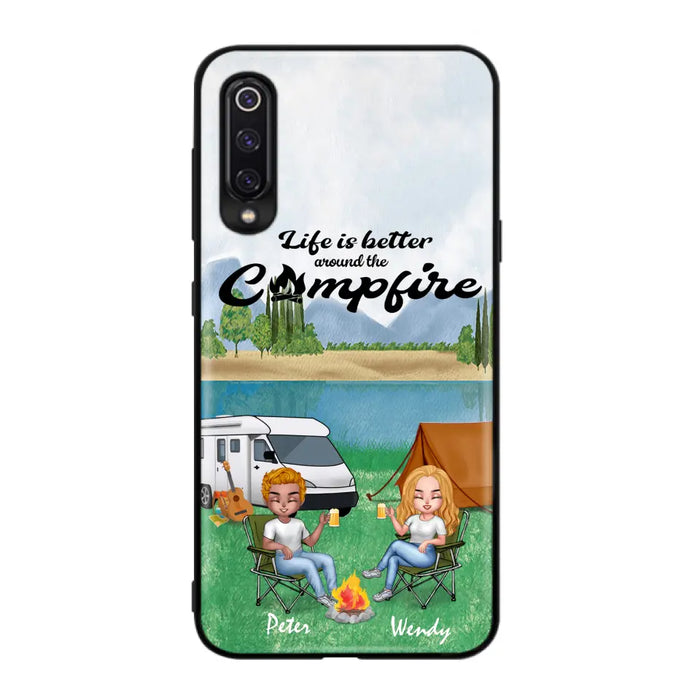 Personalized Camping Couple With Dog Phone Case - Couple With Upto 3 Dogs - Gift Idea For Dog/ Camping Lover - Let's Be Adventurers - Case For Xiaomi, Oppo And Huawei