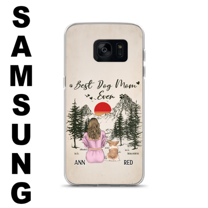 Custom Personalized Dog Mom Phone Case - Upto 4 Dogs - Mother's Day Gift Idea Dog Lovers - Best Dog Mom Ever - Case For iPhone/Samsung