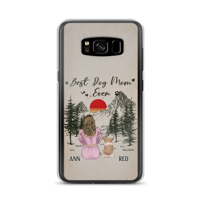 Custom Personalized Dog Mom Phone Case - Upto 4 Dogs - Mother's Day Gift Idea Dog Lovers - Best Dog Mom Ever - Case For iPhone/Samsung