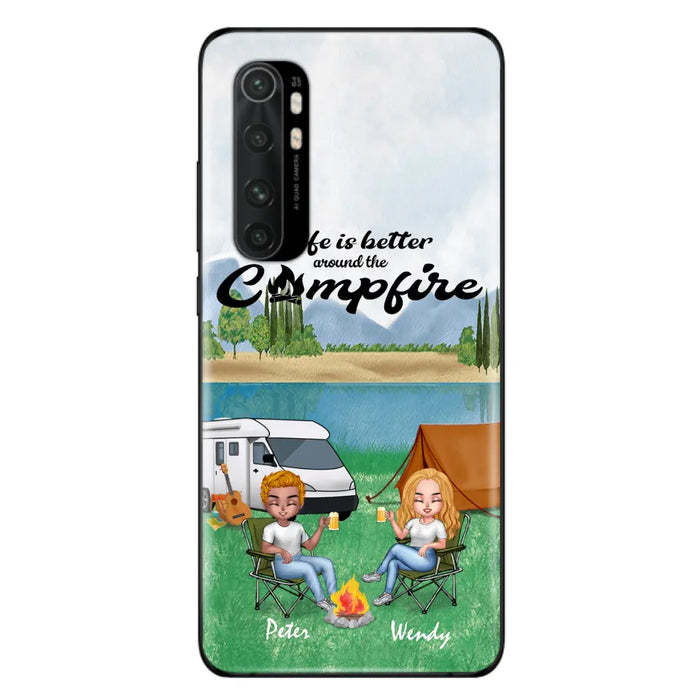 Personalized Camping Couple With Dog Phone Case - Couple With Upto 3 Dogs - Gift Idea For Dog/ Camping Lover - Let's Be Adventurers - Case For Xiaomi, Oppo And Huawei