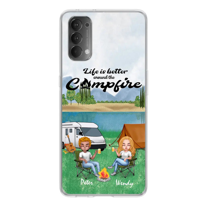 Personalized Camping Couple With Dog Phone Case - Couple With Upto 3 Dogs - Gift Idea For Dog/ Camping Lover - Let's Be Adventurers - Case For Xiaomi, Oppo And Huawei