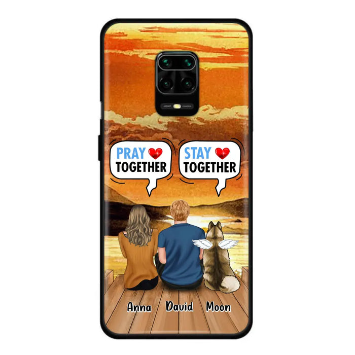 Custom Personalized Couple With Pet Phone Case - Couple With Upto 2 Pets - Gift Idea For Dog/Cat Lover - Pray Together Stay Together - Case For Xiaomi, Oppo And Huawei