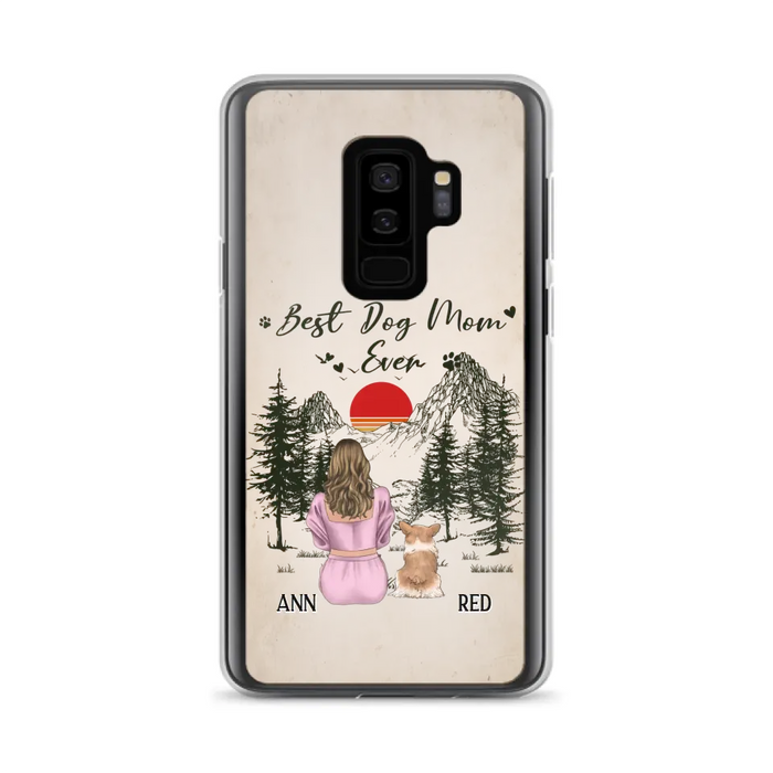 Custom Personalized Dog Mom Phone Case - Upto 4 Dogs - Mother's Day Gift Idea Dog Lovers - Best Dog Mom Ever - Case For iPhone/Samsung