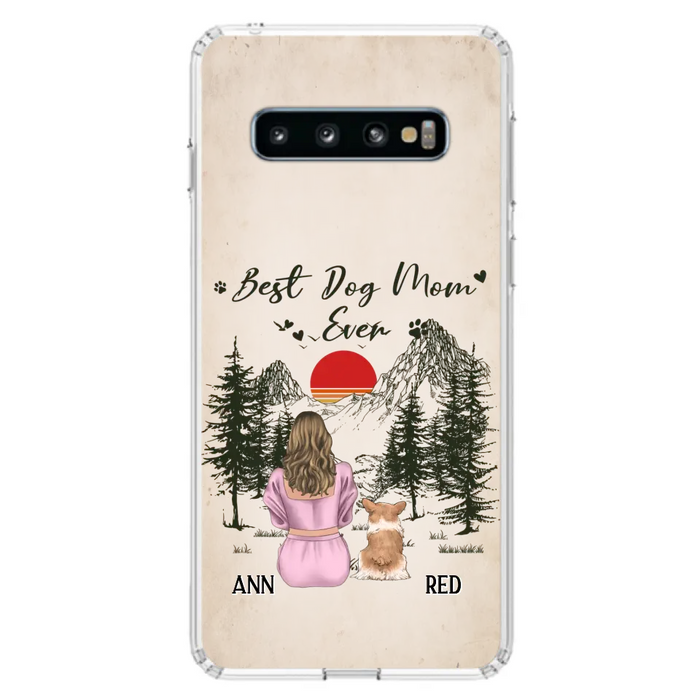 Custom Personalized Dog Mom Phone Case - Upto 4 Dogs - Mother's Day Gift Idea Dog Lovers - Best Dog Mom Ever - Case For iPhone/Samsung