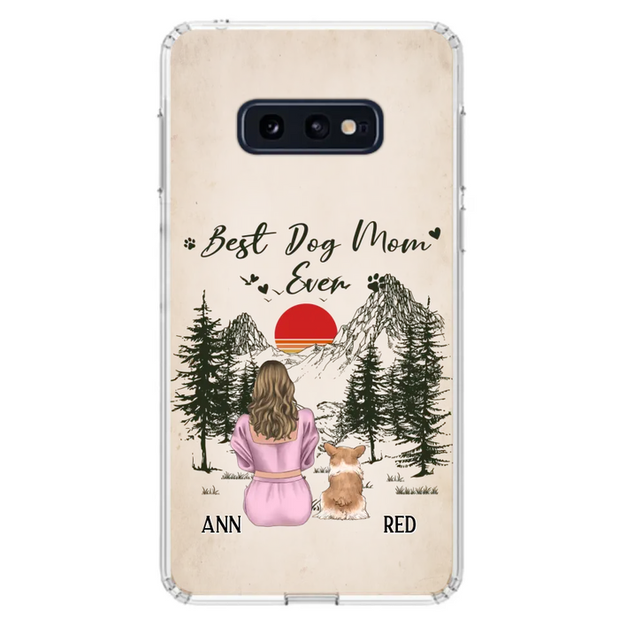 Custom Personalized Dog Mom Phone Case - Upto 4 Dogs - Mother's Day Gift Idea Dog Lovers - Best Dog Mom Ever - Case For iPhone/Samsung