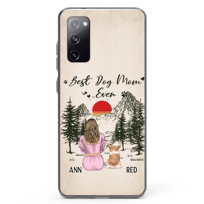 Custom Personalized Dog Mom Phone Case - Upto 4 Dogs - Mother's Day Gift Idea Dog Lovers - Best Dog Mom Ever - Case For iPhone/Samsung