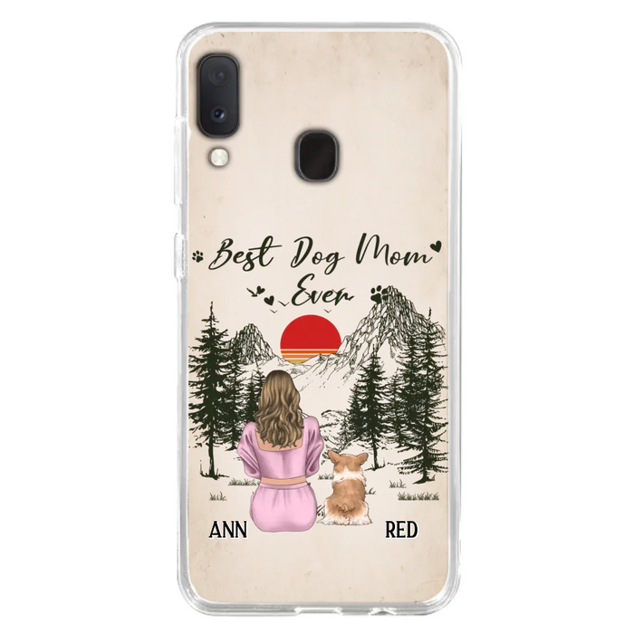 Custom Personalized Dog Mom Phone Case - Upto 4 Dogs - Mother's Day Gift Idea Dog Lovers - Best Dog Mom Ever - Case For iPhone/Samsung